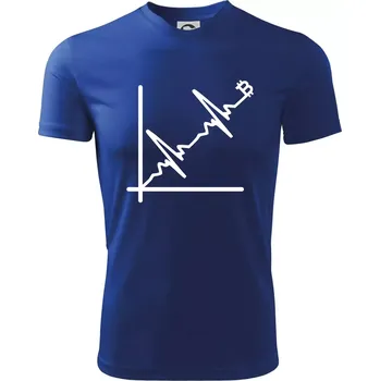 EKG graf bitcoin - Dětské triko sportovní (dresovina) - 146 cm/10 let ( Královská modrá )