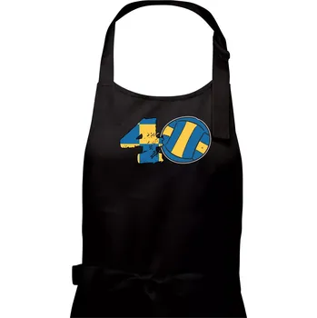 Kuchyňská zástěra Volejbal kulaté narozeniny 40 - Pánská zástěra na vaření - Univerzální velikost ( Černá )