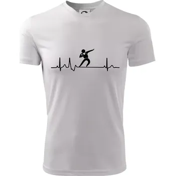 Chlapecké tričko EKG vrh koulí - Dětské triko sportovní (dresovina) - 122 cm/6 let ( Bílá )