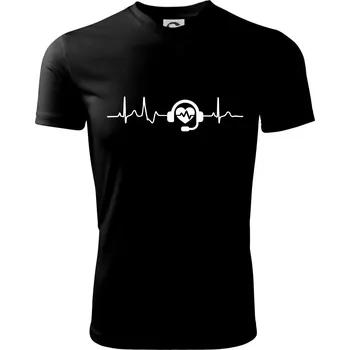 EKG tísňová linka - Dětské triko sportovní (dresovina) - 146 cm/10 let ( Černá )