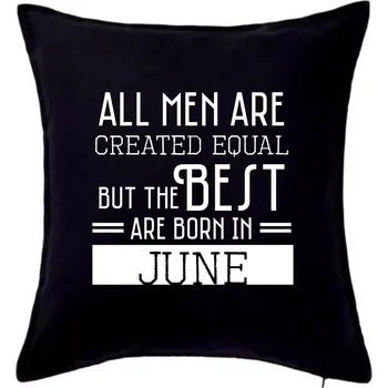 Polštář All men are created equal june - Polštář 50x50 - 50x50 - Pouze potah ( Černá )