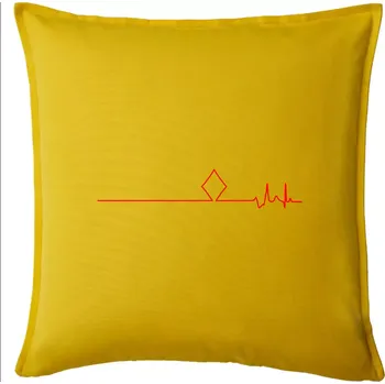 Polštář Poker EKG kule kára - Polštář 50x50 - 50x50 - Pouze potah ( Žlutá )