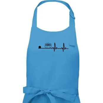 Kuchyňská zástěra Kuželky EKG - Pánská zástěra na vaření - Univerzální velikost ( Světlý tyrkys )