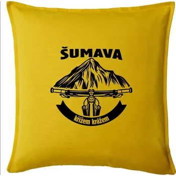 Polštář Šumava křížem krážem - Polštář 50x50 - 50x50 - Pouze potah ( Žlutá )