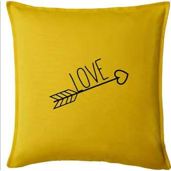 Polštář Love šíp - Polštář 50x50 - 50x50 - Pouze potah ( Žlutá )