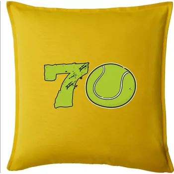 Polštář Tenis kulaté narozeniny 70 - Polštář 50x50 - 50x50 - Pouze potah ( Žlutá )