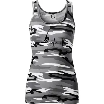 Dámské tričko EKG Windsurfing - Dámské Maskáčové tílko - XS ( Šedý maskáč )