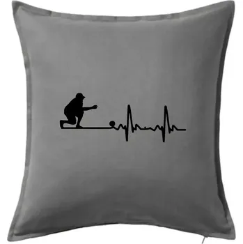 Polštář EKG petanque - Polštář 50x50 - 50x50 - Pouze potah ( Tmavě šedý melír )