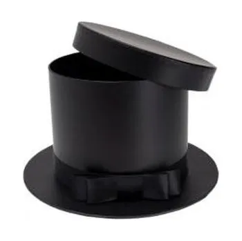 Úložný box Pudełko Flower Box kapelusz czarny ROZETTE