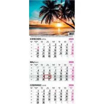 Kalendář Kalendarz 2026 trójdzielny na spirali Palma