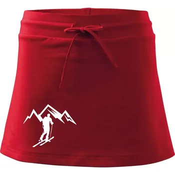 Dámská sukně Skialp výlet na hory - Sportovní sukně - two in one - S ( Červená )