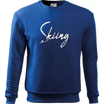 Skiing nápis lyžař - Mikina Essential dětská - 158 cm/12 let ( Královská modrá )