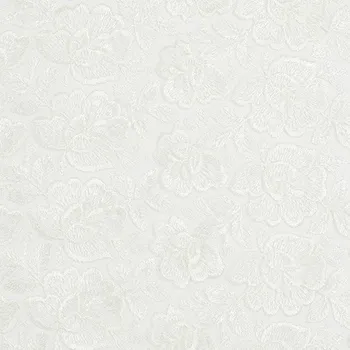 Vyšívaný 7112 tyl krémový s květy, š.110