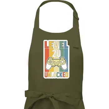Kuchyňská zástěra Gaming narozeniny 20 - Dámská zástěra na vaření - Univerzální velikost ( Khaki )