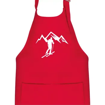 Kuchyňská zástěra Skialp výlet na hory - Dětská zástěra na vaření - Univerzální velikost ( Červená )