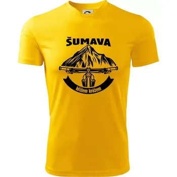 Chlapecké tričko Šumava křížem krážem - Dětské triko sportovní (dresovina) - 134 cm/8 let ( Žlutá )