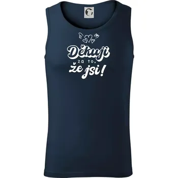 Pánské termoprádlo Psací děkuji za to, že jsi - Tílko pánské Core - XL ( Námořní modrá (velmi tmavá - téměř černá) )