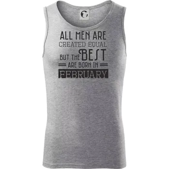 All men are created equal february - Tílko pánské Core - S ( Tmavě šedý melír )