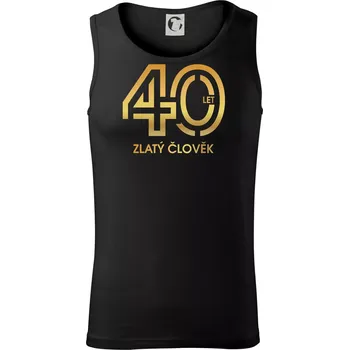 Pánské termoprádlo 40 let zlatý člověk - Tílko pánské Core - L ( Černá )