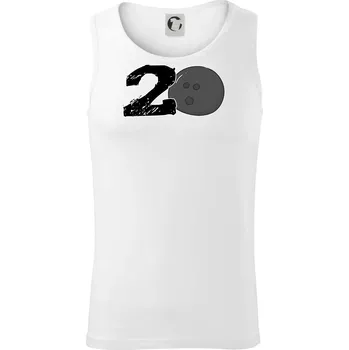 Bowling kulaté narozeniny 20 - Tílko pánské Core - XL ( Bílá )