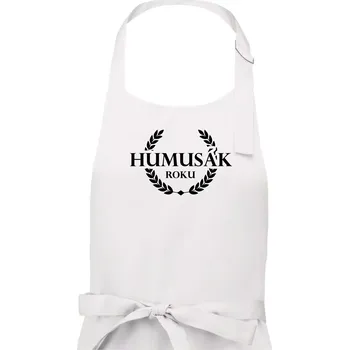 Kuchyňská zástěra Humusák roku - Dámská zástěra na vaření - Univerzální velikost ( Bílá )