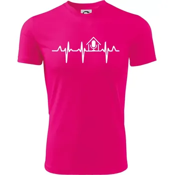 Chlapecké tričko EKG rumka - Dětské triko sportovní (dresovina) - 146 cm/10 let ( Neon Pink )