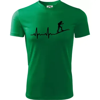 EKG skialpinismus - Dětské triko sportovní (dresovina) - 158 cm/12 let ( Středně zelená )