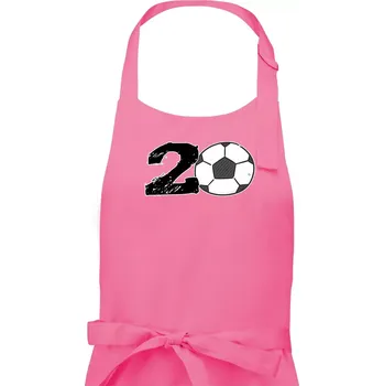 Kuchyňská zástěra Fotbal kulaté narozeniny 20 - Dámská zástěra na vaření - Univerzální velikost ( Růžová )