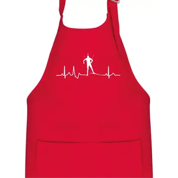 Kuchyňská zástěra EKG biatlon - Dětská zástěra na vaření - Univerzální velikost ( Červená )