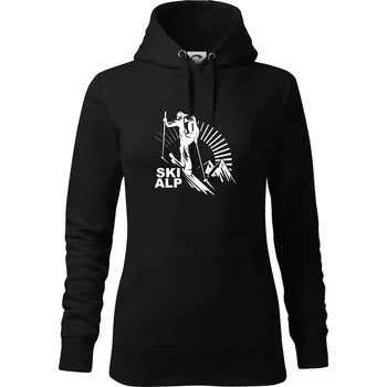Dámská mikina Skialp trip - Mikina dámská Cape s kapucí - XL ( Černá )