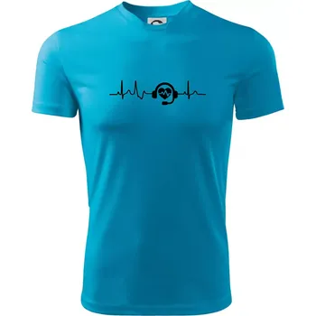 Pánská móda EKG tísňová linka - Pánské triko Fantasy sportovní (dresovina) - 2XL ( Světlý tyrkys )