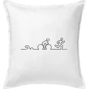 Polštář EKG triatlon - Polštář 50x50 - 50x50 - Pouze potah ( Bílá )