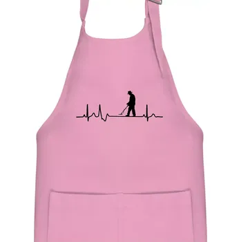 Kuchyňská zástěra EKG detektor - Dětská zástěra na vaření - Univerzální velikost ( Růžová )