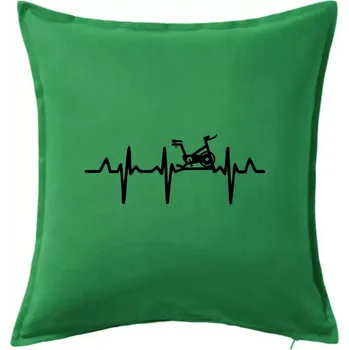 Polštář EKG rotoped - Polštář 50x50 - 50x50 - Pouze potah ( Středně zelená )