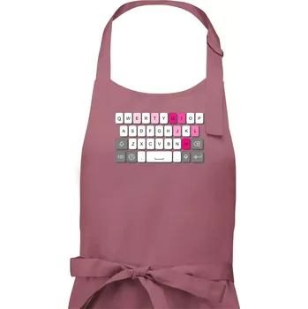 Kuchyňská zástěra Klávesnice miluju tě - Pánská zástěra na vaření - Univerzální velikost ( Starorůžová )