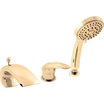 Vodovodní baterie Dunaj Vanová baterie 3-otvorová, zlatá D472.0SZ