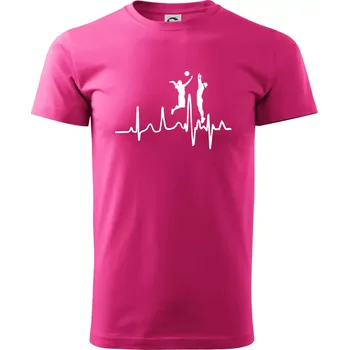 Pánská móda EKG volejbalistky - Klasické pánské triko vyšší gramáže - M ( Purpurová )