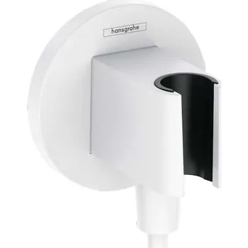 Sprchový držák Hansgrohe Fixfit - Sprchové kolínko s držákem, matná bílá 26888700