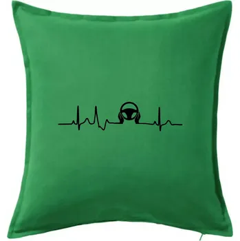 Polštář EKG řidič - Polštář 50x50 - 50x50 - Pouze potah ( Středně zelená )