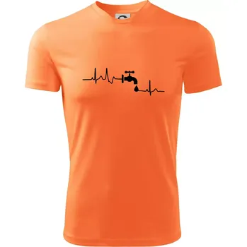 Chlapecké tričko Instalatér ekg - Dětské triko sportovní (dresovina) - 122 cm/6 let ( Neon mandarine )