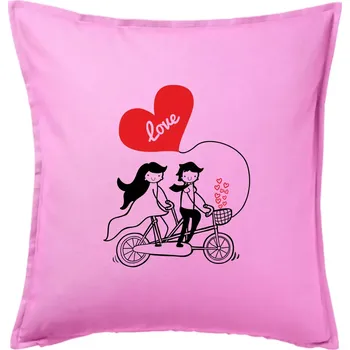 Polštář Kolo manželé - Polštář 50x50 - 50x50 - Pouze potah ( Růžová )