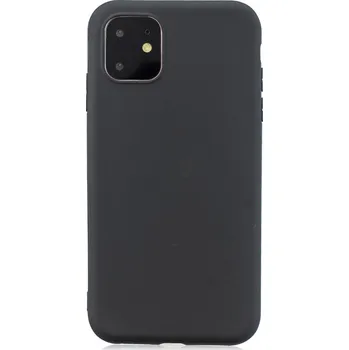 Matný silikonový obal na iPhone 11 - Černá