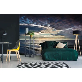 Fototapeta DIMEX | Samolepicí vliesová fototapeta na zeď Dynamická obloha MA-5-3208 | 375 x 250 cm | modrá, černá, šedá + Samolepicí vliesová fototapeta na stěnu DIMEX Dynamická obloha MA53208 v rozměru 375 x 250 cm