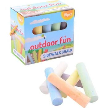 Křídy venkovní barevné na chodník set 15ks v krabičce s uchem