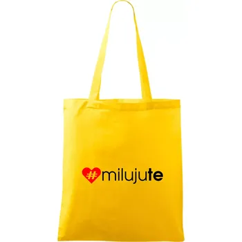 Miluju tě - Taška bavlněná - 42 x 38 cm ( Žlutá )