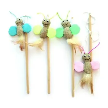 Hračka pro kočku M-Pets Butterfly škádlítko (mix barev)