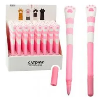 Długopis żelowy Kocia Łapka różowy nieb (40szt)