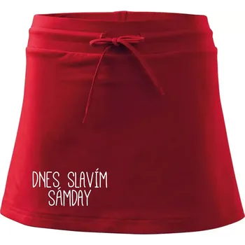 Dámská sukně Dnes slavím Sámday - Sportovní sukně - two in one - S ( Červená )