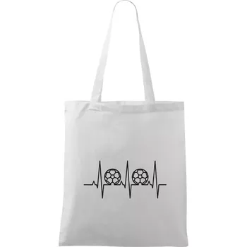 Ekg fotbal velký - Taška bavlněná - 42 x 38 cm ( Bílá )