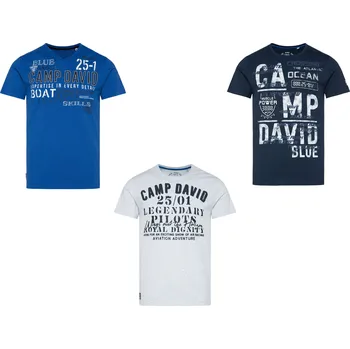 Pánské tričko Camp David Pánské triko s potiskem Modrá M